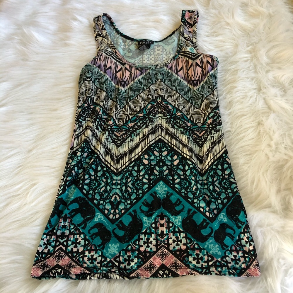 Rue21 Tank Top, with Elephants